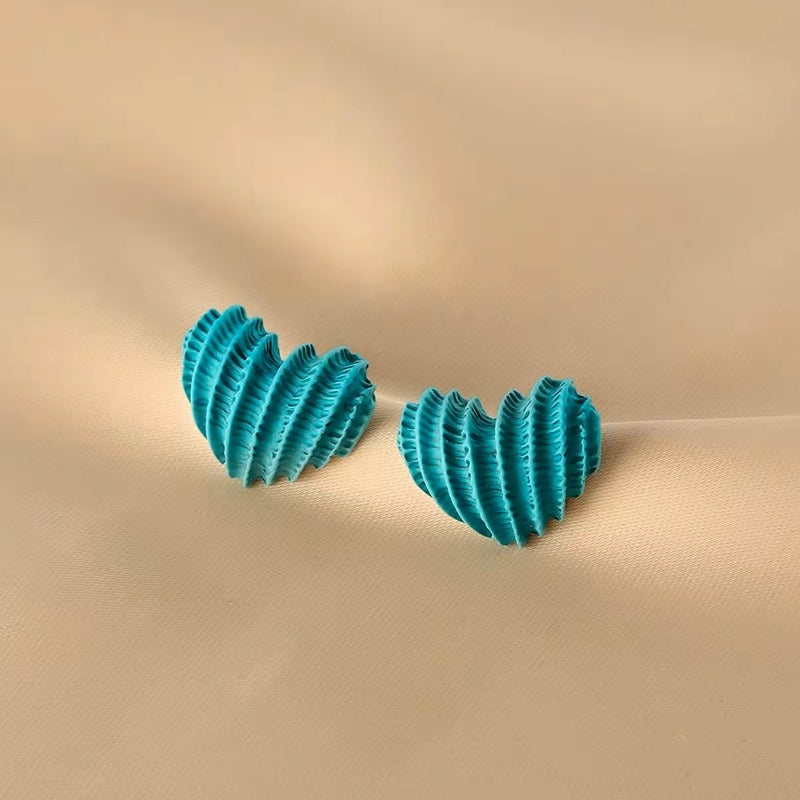 Blue Heart Earrings - Fashion Jewelry