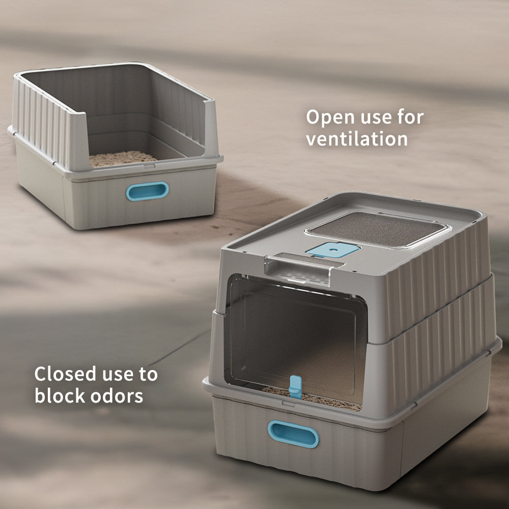 Drawer Cat Litter Box - Self Pickup Pet Furniture for Cats