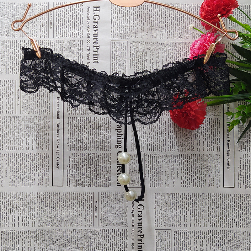 Women's Lace Panties with Bead Massage Beads - Comfortable Underwear