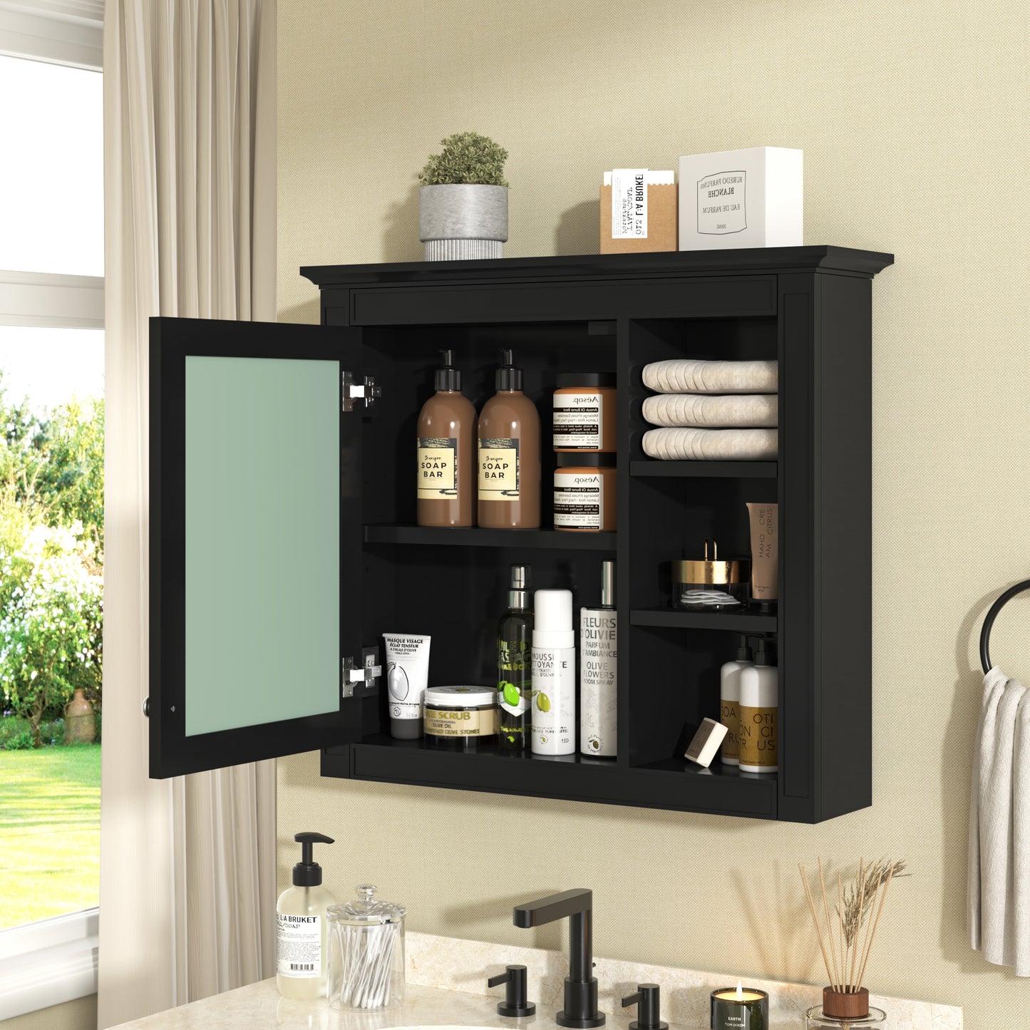 30 X 28 Medicine Cabinet, Wall Mounted Bathroom Storage Modern