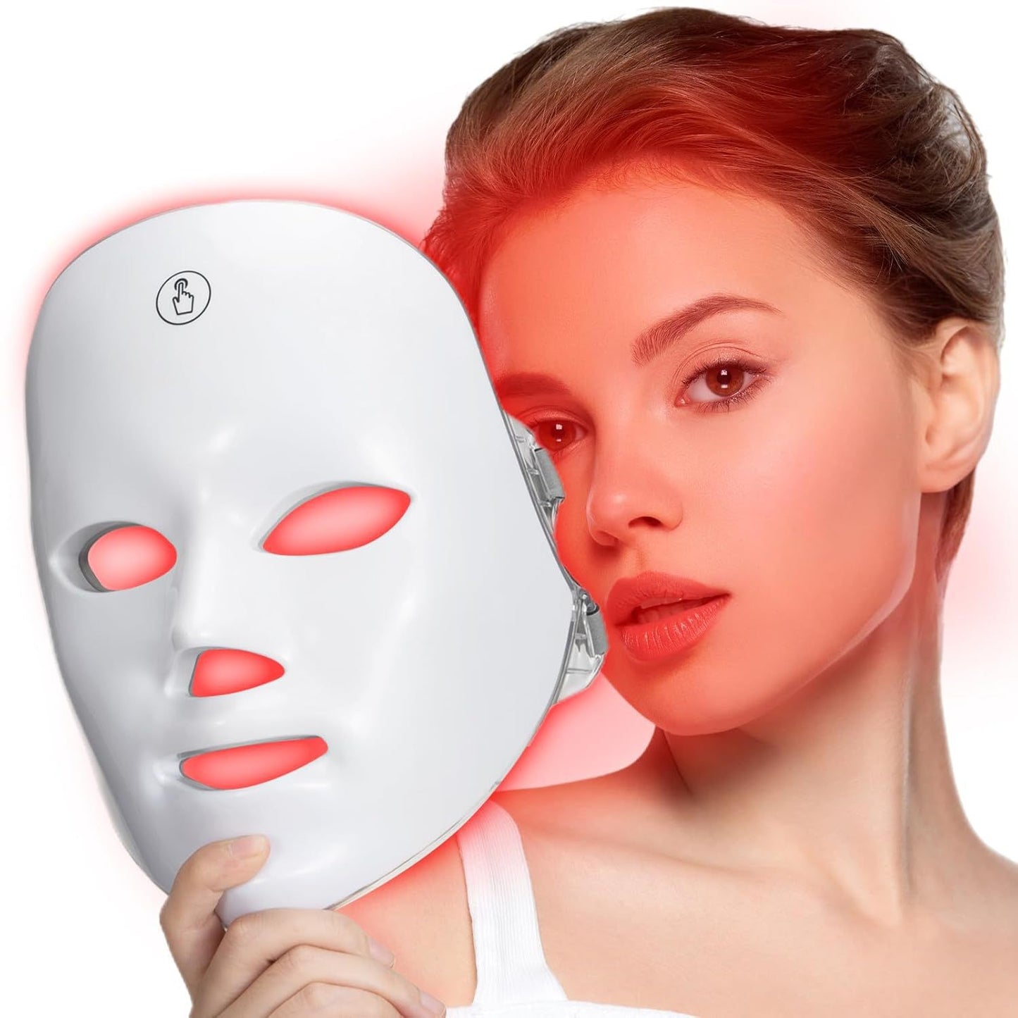 Rechargeable LED Beauty Mask with Color Light Therapy for Skin Rejuvenation