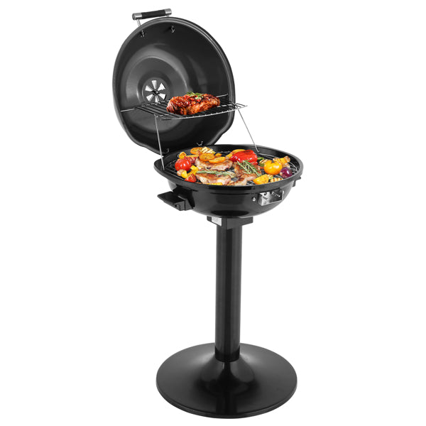 Electric BBQ Grill with Stand - Portable 1600W Indoor Outdoor Electric Grill