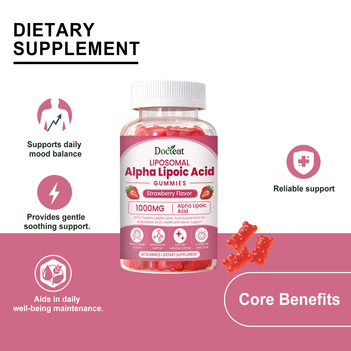 Vitamin C & Alpha Lipoic Acid Gummies - 60 Count