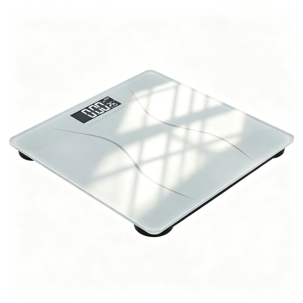 Slim White Personal Scale - High Precision, 180kg Capacity