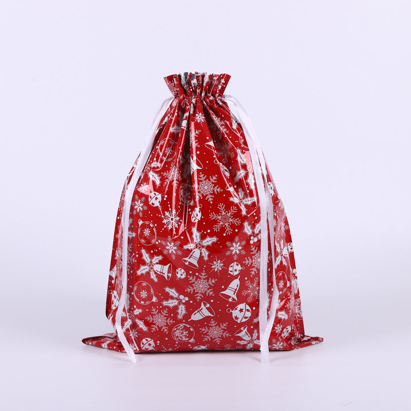 Festive Aluminum Foil Gift Bags for Christmas & New Year Party Packaging