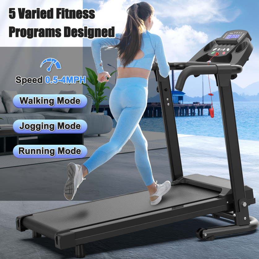Foldable Treadmill Q30-5 with LED Display and 300lbs Capacity
