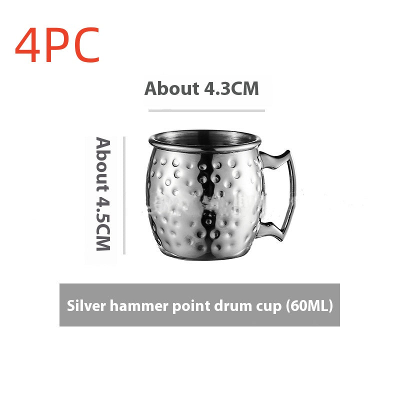 Stainless Steel Moscow Mule Cup Set - Copper Plated Drinkware for Bar & Home