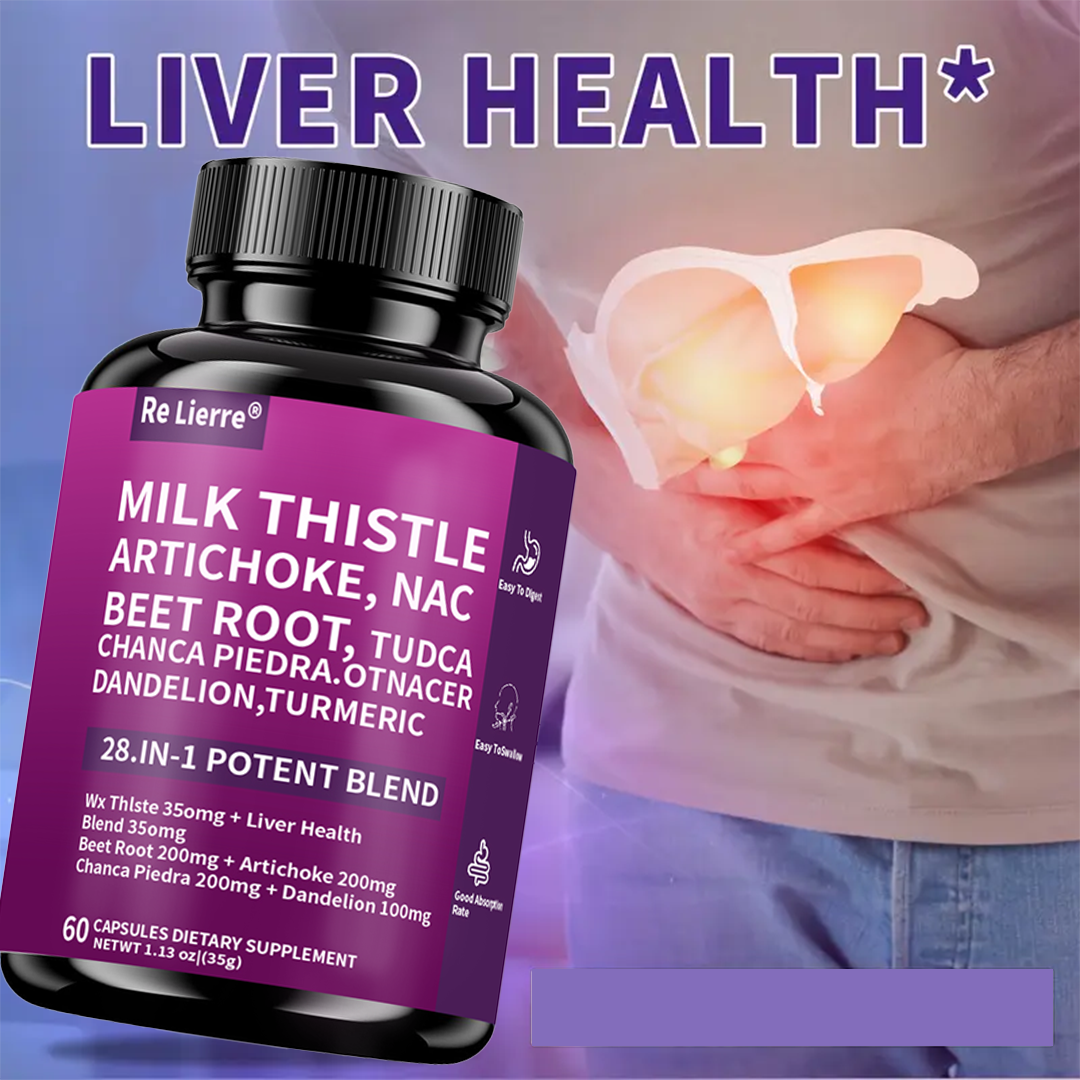 Milk Thistle & Herbal Liver Support Supplement - 60 Capsules