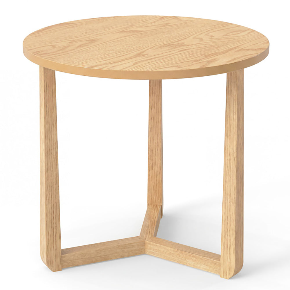 22.5 Inch Round Farmhouse Side Table with Sturdy Wood Legs