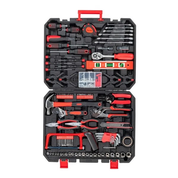 198-Piece Tool Set with Red and Black Finish - Household & Garage