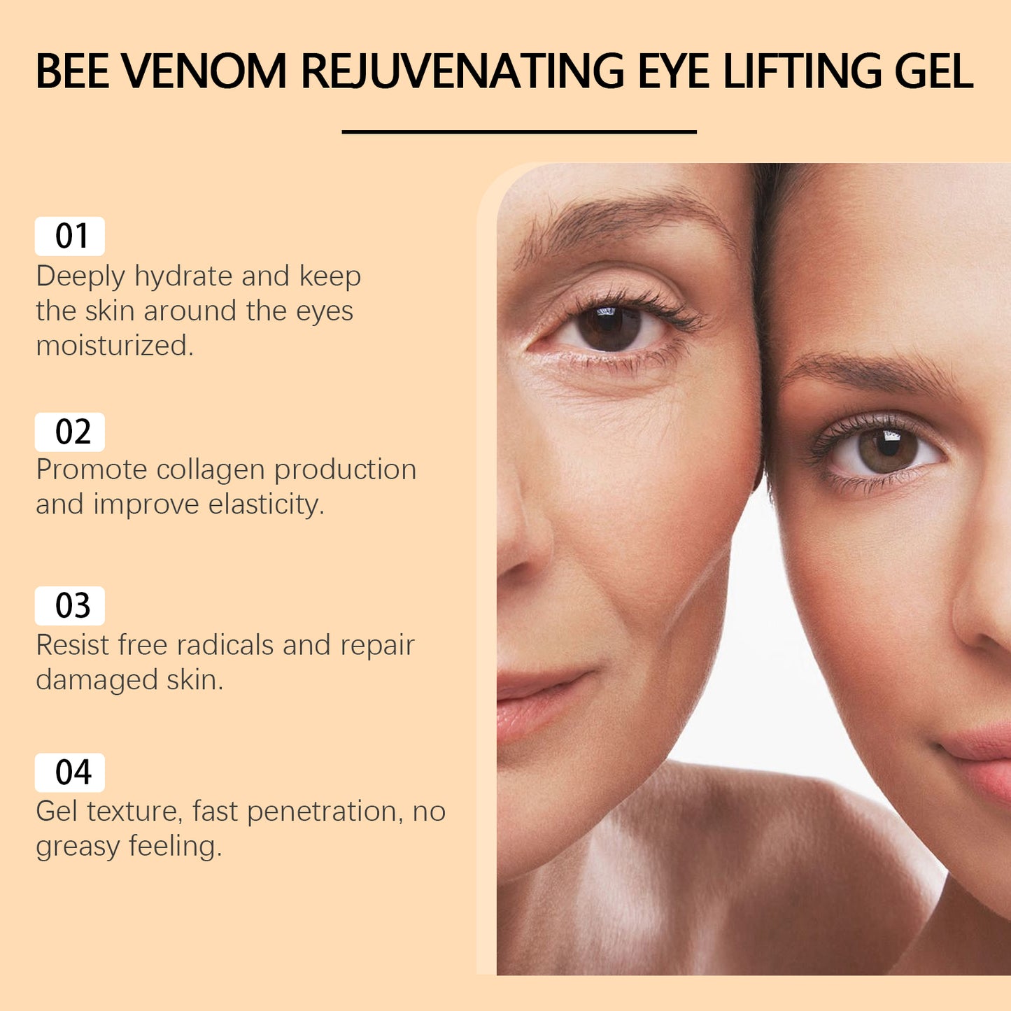 Bee Venom Eye Firming Gel - Anti-Wrinkle Moisturizing Eye Treatment