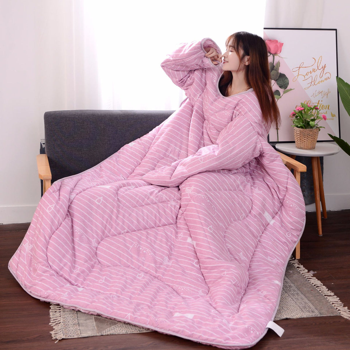 Thickening Sleeping Bag with Detachable Quilt for Autumn and Winter - 120x160cm