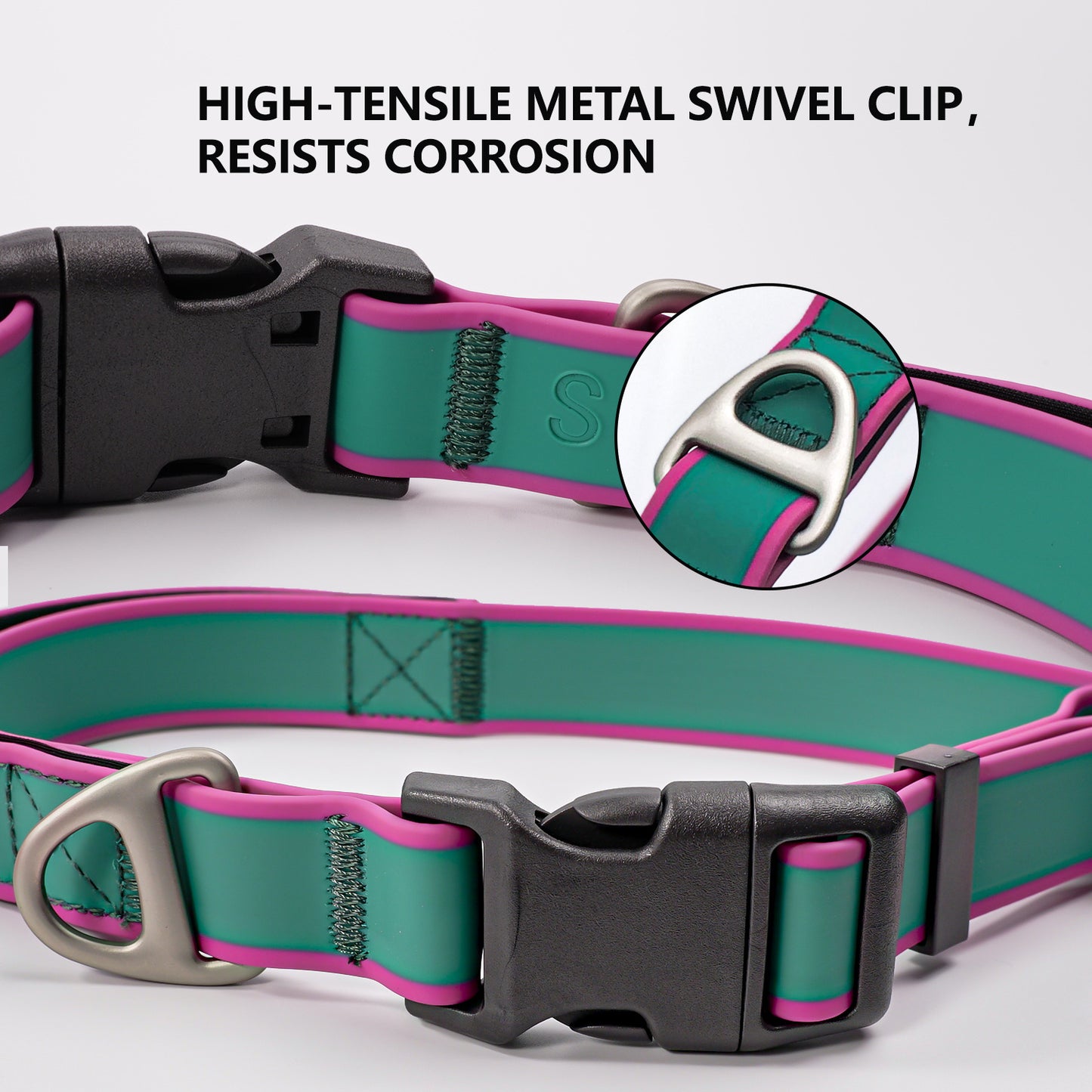 Dog Tactical Collar with Bright Colors Waterproof Wear-Resistant Adjustable Dog Leash