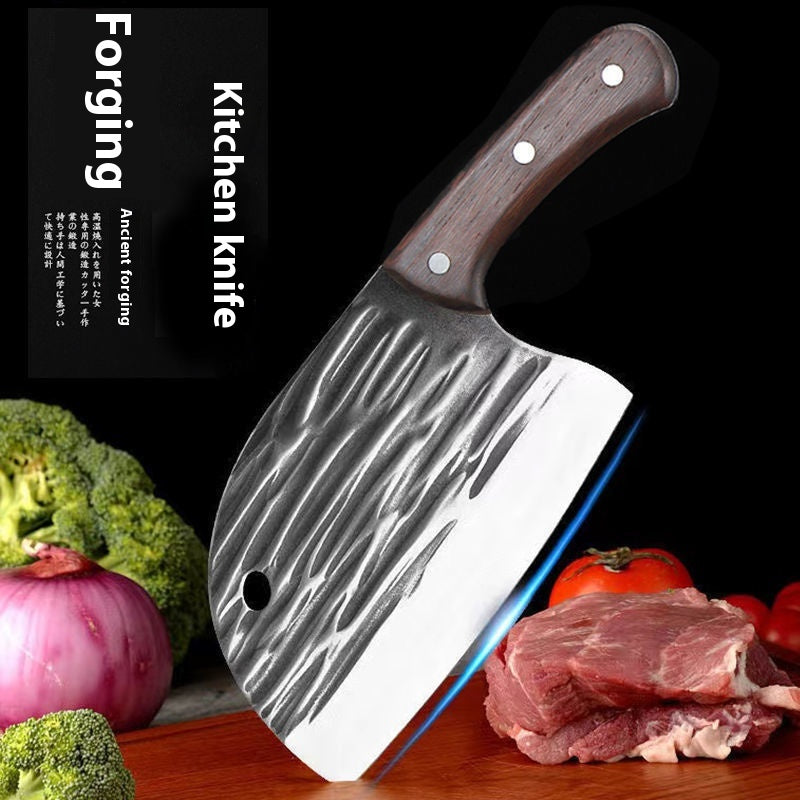 Fish Head Knife Stainless Steel Kitchen Cutting Tool - Forging Pattern, Multiple Thicknesses