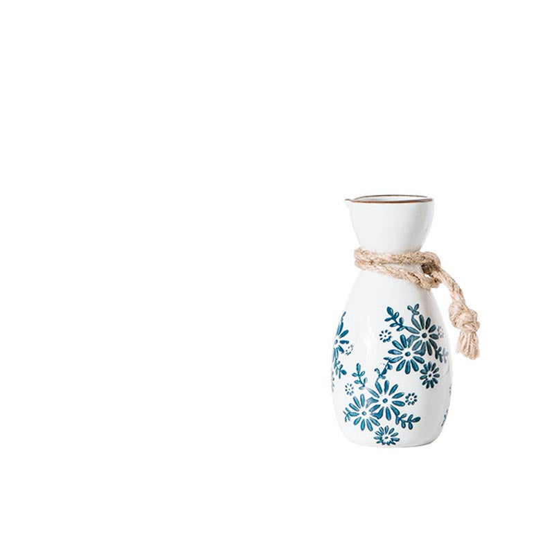 Chinese Style Ceramic Wine & Hip Flask Set - Retro Home Barware