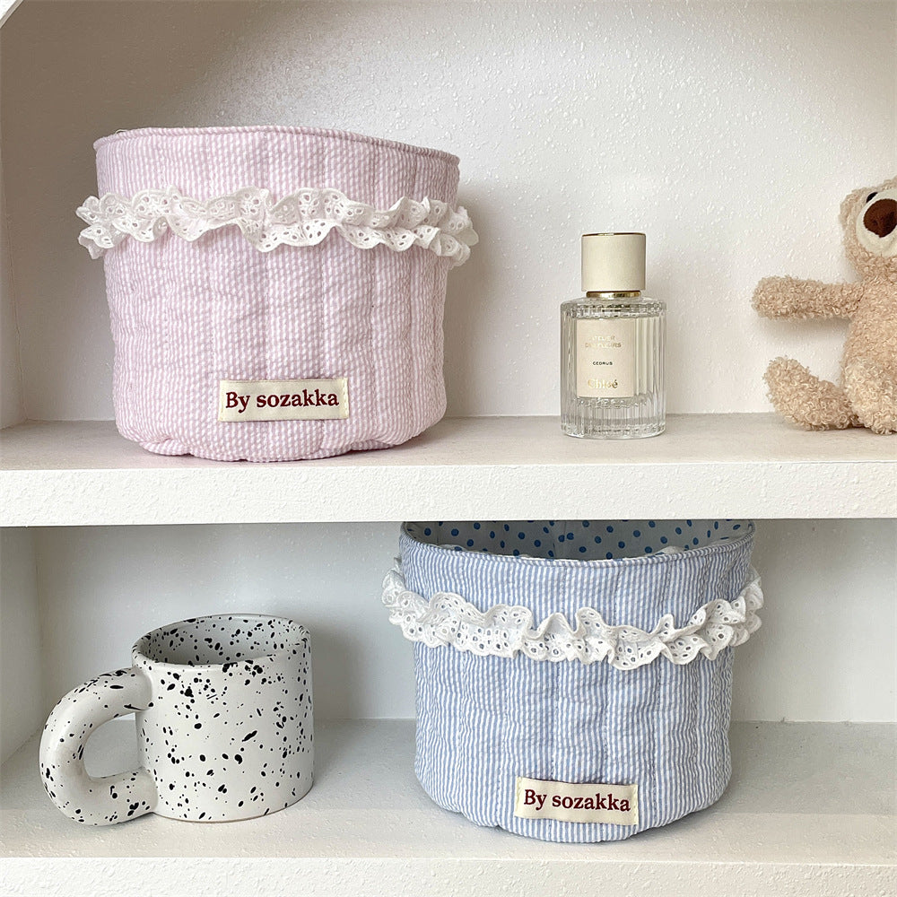 Fabric Desktop Storage Organizer for Odds and Ends, Snacks & Trinkets
