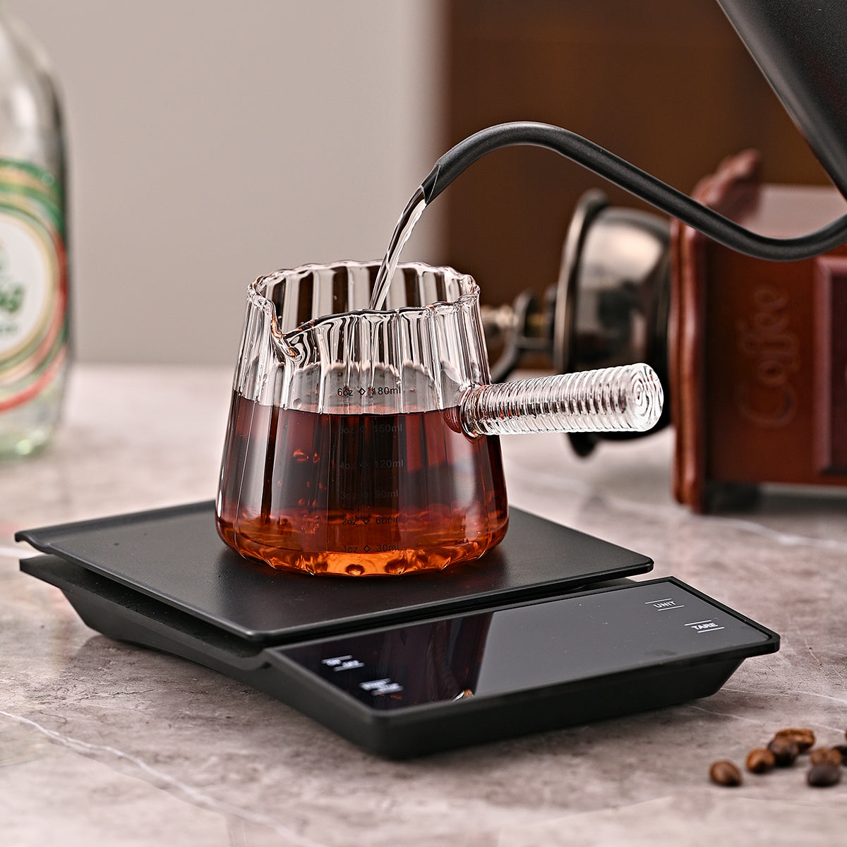 180ml Mini Coffee Cup with Glass Handle - Italian Style