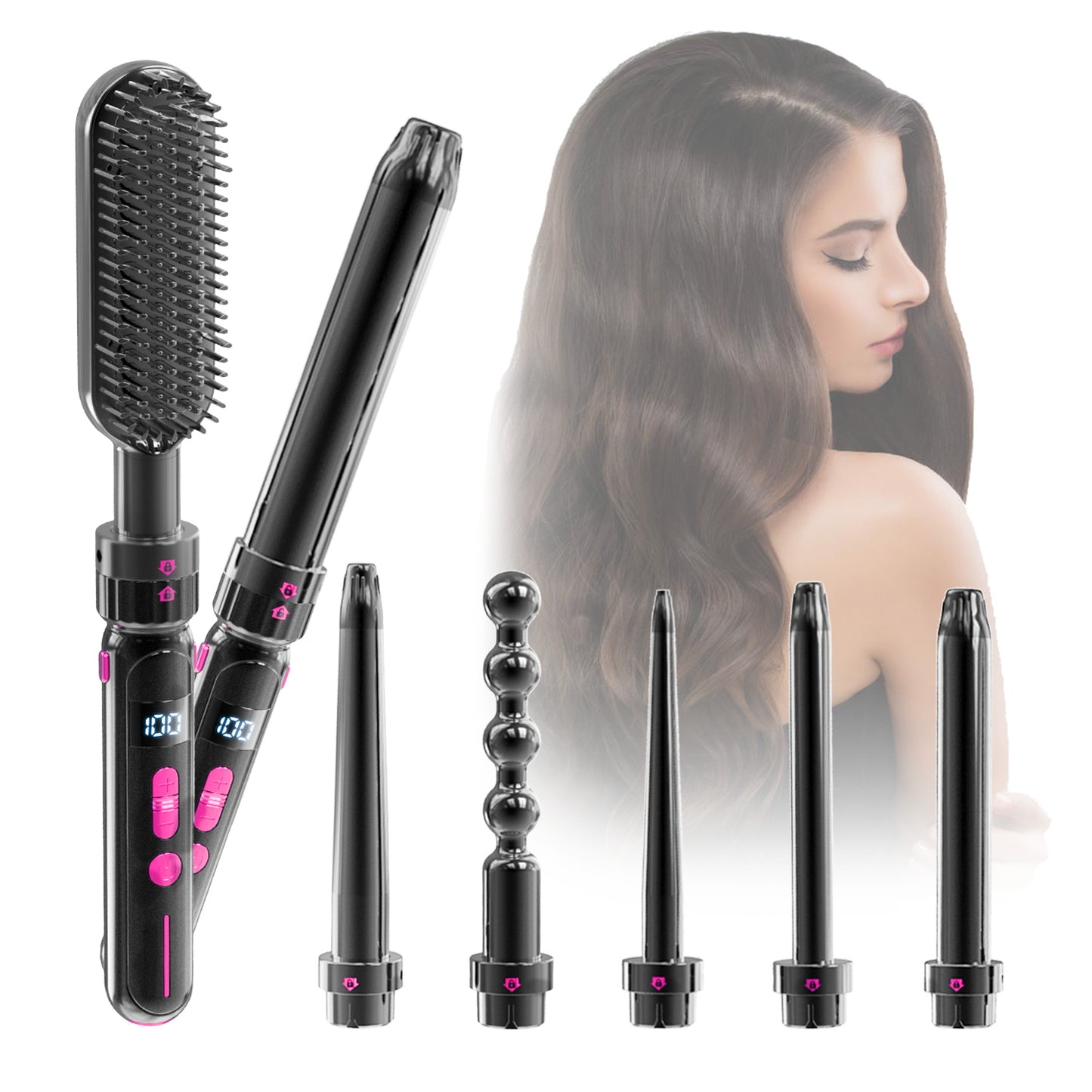Ceramic 2-in-1 Curling and Straightening Iron with PTC Fast Heating