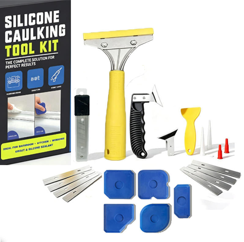 5-Piece Silicone Caulking Tool Set for Kitchen & Bathroom Sealing