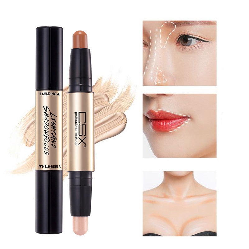 Double-Ended Contour Stick Concealer for Face Makeup - Pink