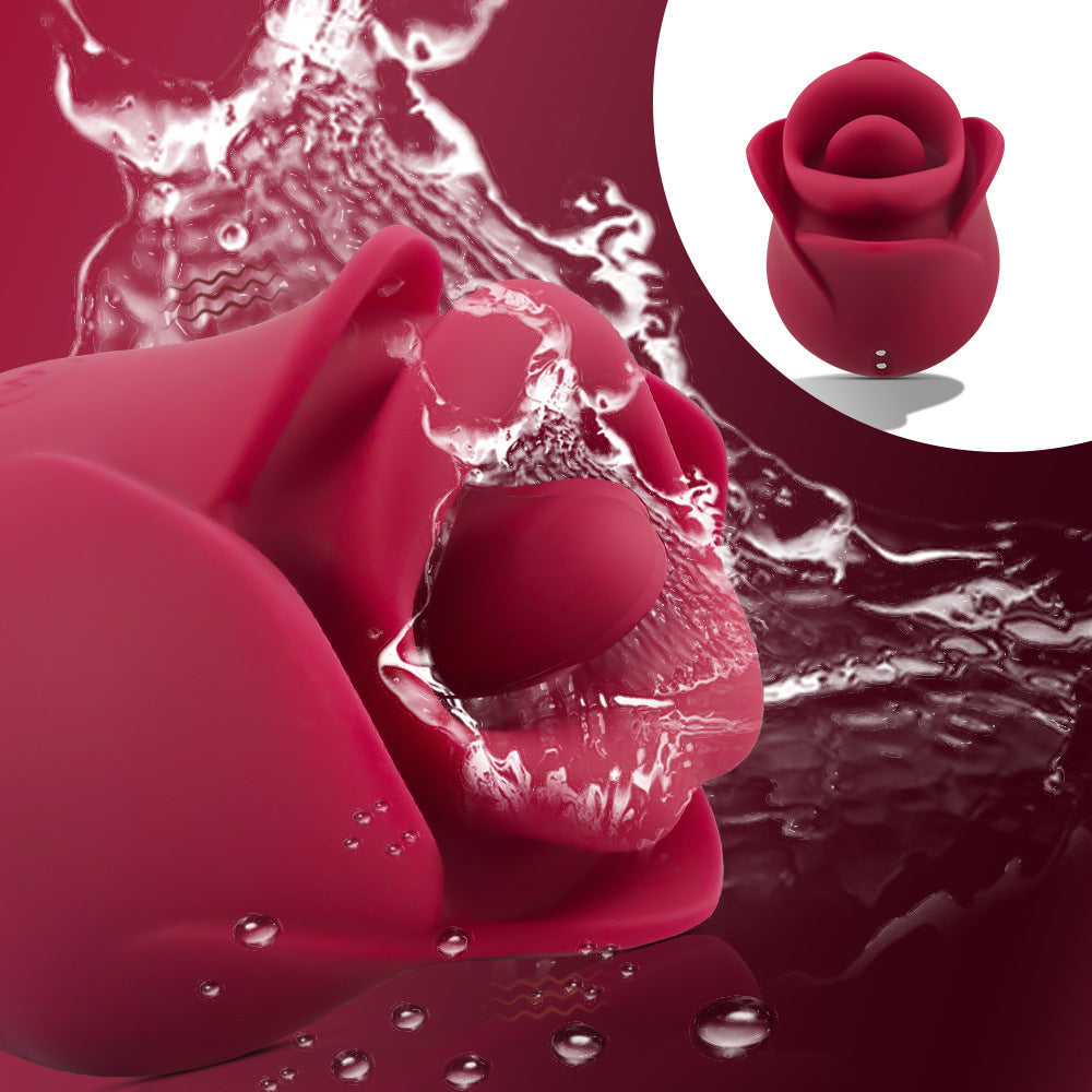 Red Lip Tongue Licking Vibrator for Women - Silicone & Vibration Functions