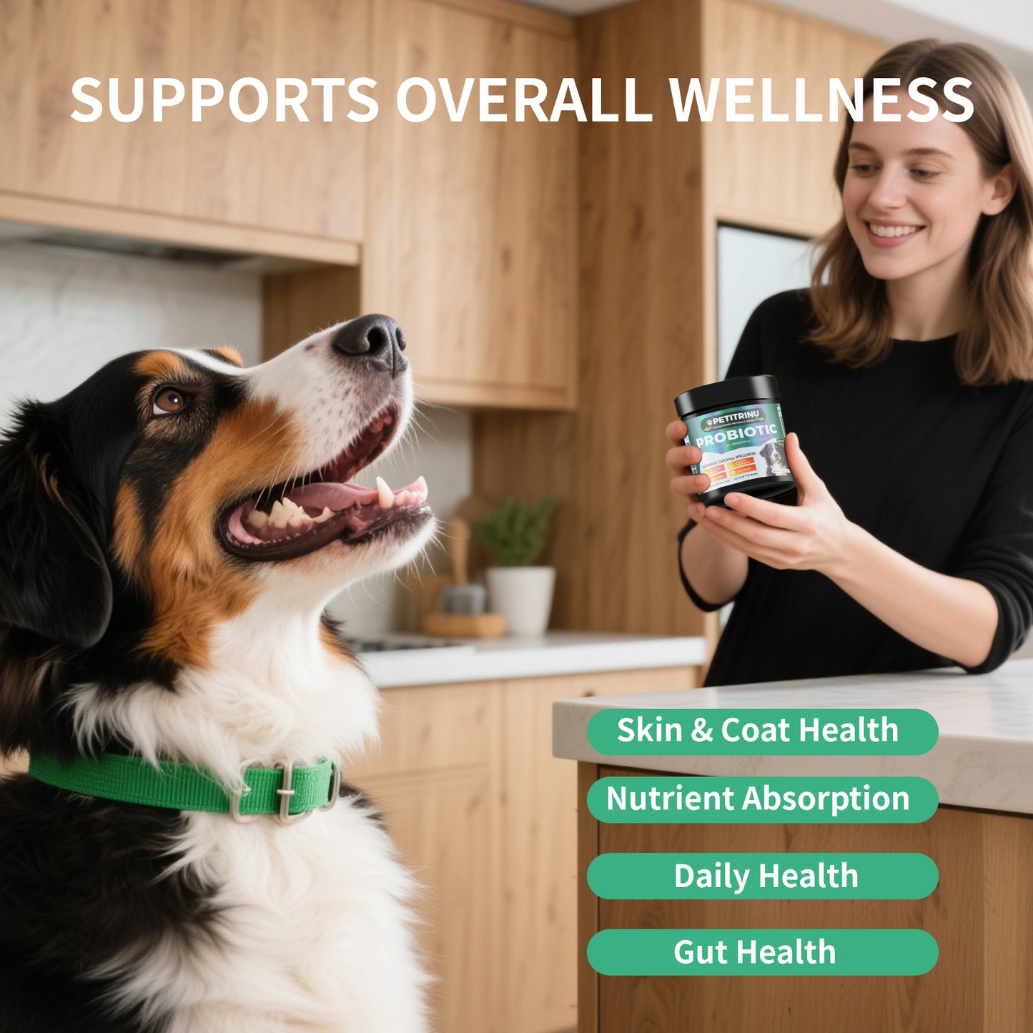 Probiotics for Dogs - Pet Digestive Supplements, 60 Capsules