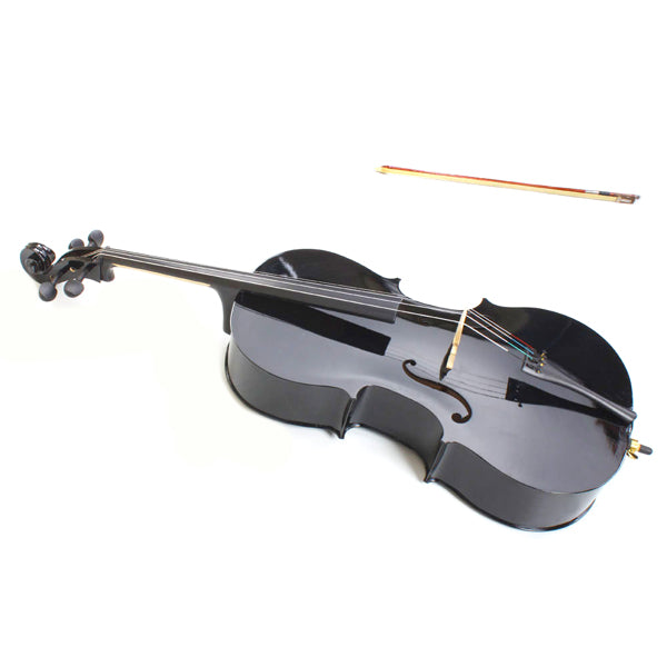 Full Size Basswood Cello Set with Soft Bag - Black