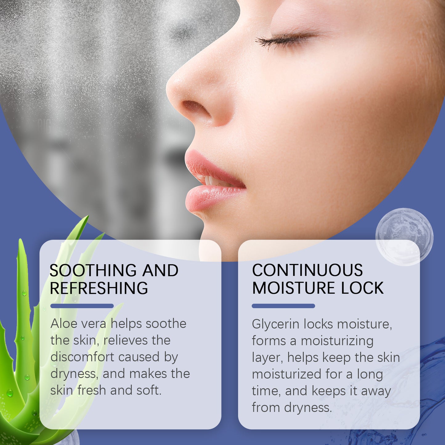 Hyaluronic Acid Hydrating Facial Spray - 100ml Moisturizing Skin Toner
