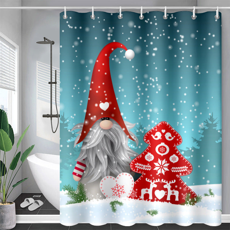 Waterproof Polyester Shower Curtain - Mildew Resistant, Multiple Sizes & Styles