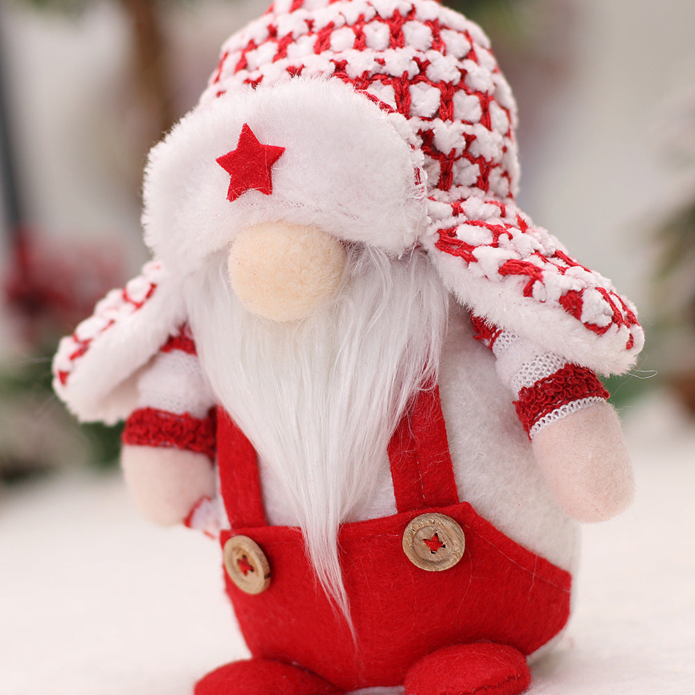 Christmas Couple Ushanka Doll Decoration - Faceless Holiday Figurines