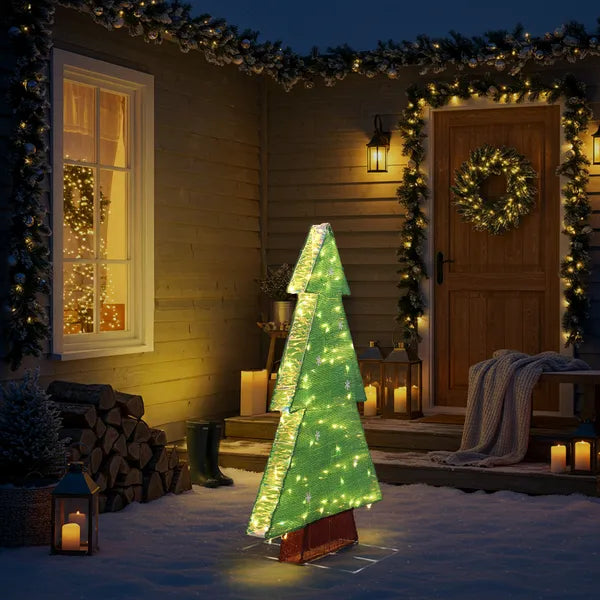 4FT Pre-Lit Christmas Tree with 110 Warm White LED Lights