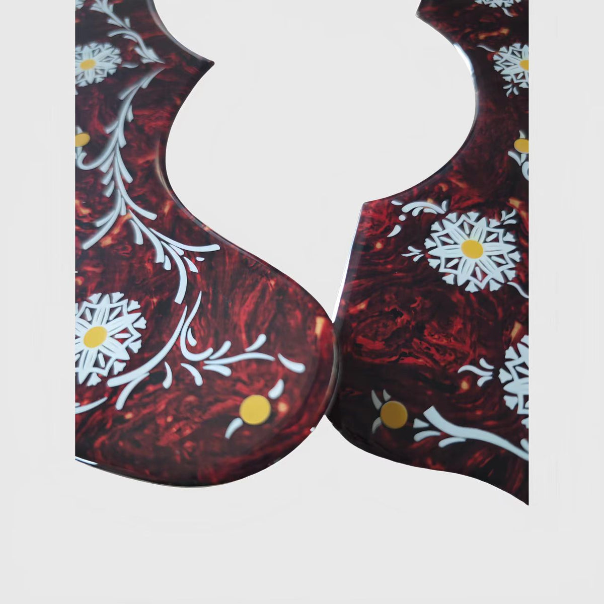 Guitar Pickguard Thickened Adhesive Folk Style Dark Tortoise Shell