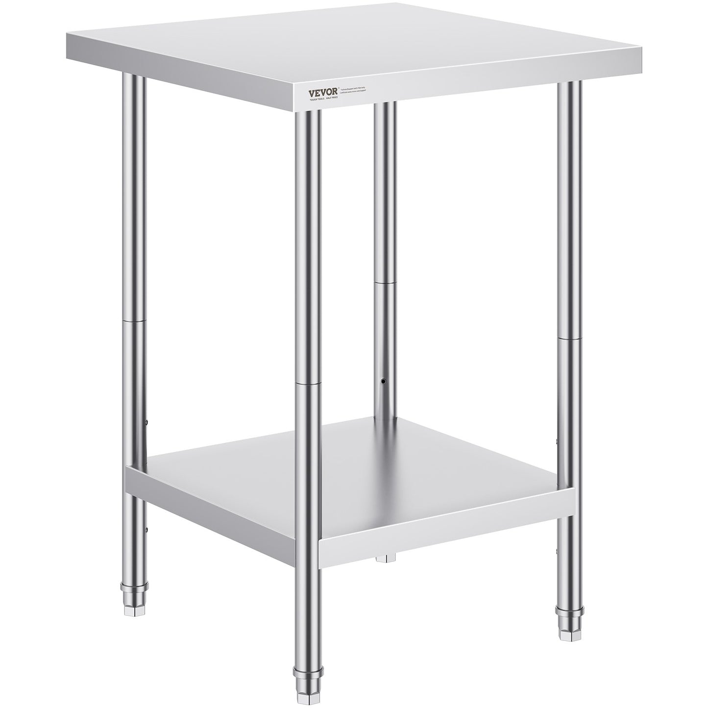 Stainless Steel Prep Table - 24x24x34 Inch Heavy Duty Workstation