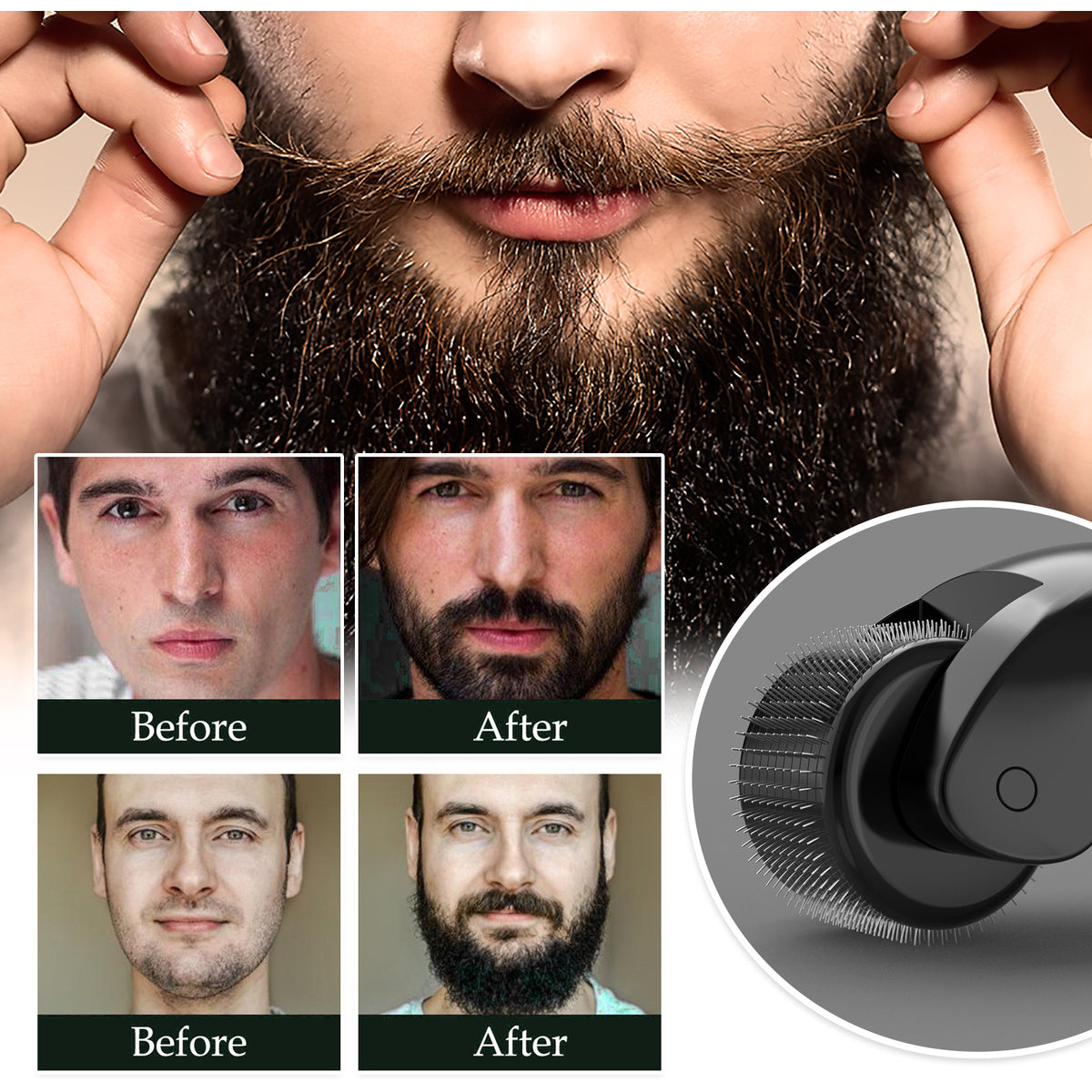 Stubble Care Massage Roller - Gentle Facial Massage Tool