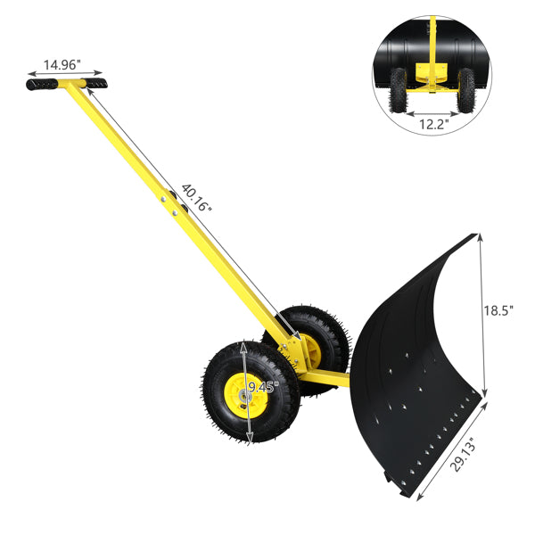 Adjustable Snow Plow for Vehicle or Lawn Use - Durable Metal Snow Removal Tool