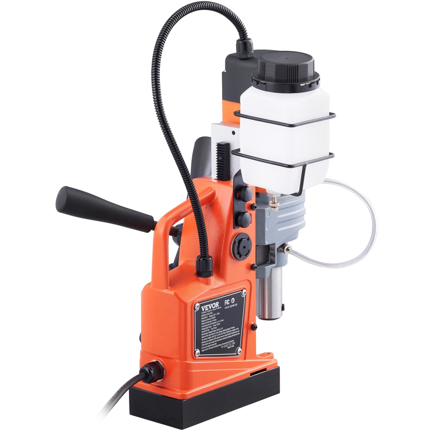 Portable Magnetic Drill 1300W 810 RPM Heavy Duty Power Tool Orange