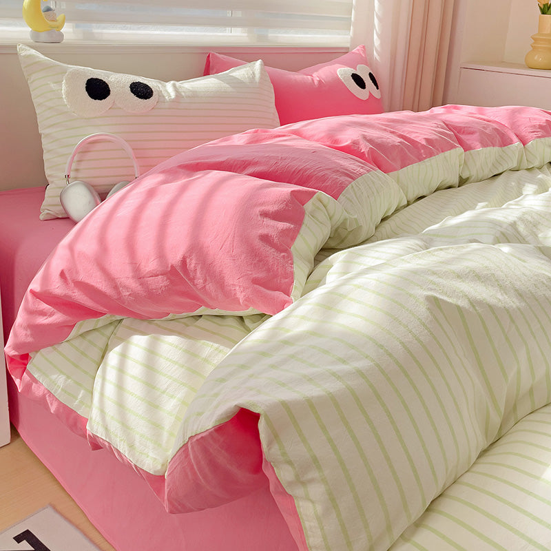 Four-Piece Bedding Set with Duvet Cover and Pillowcases – Multiple Sizes & Patterns