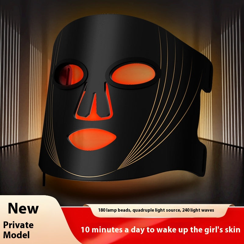 IPL Facial Skin Rejuvenation Mask Device for Brightening - Black