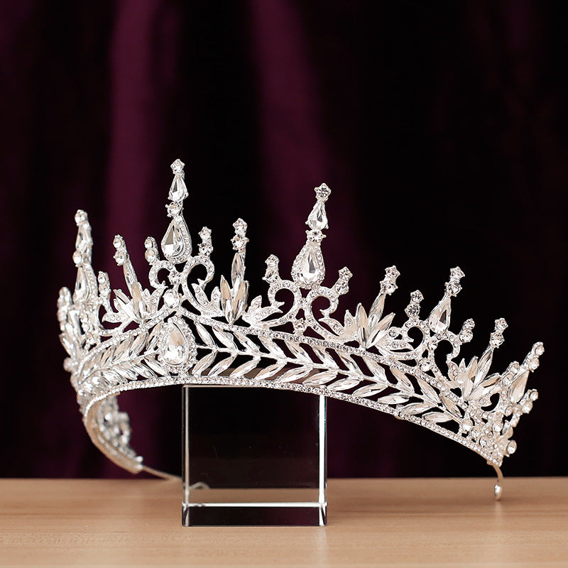 Silver Crown Hair Clip - Women's Elegant Headdress