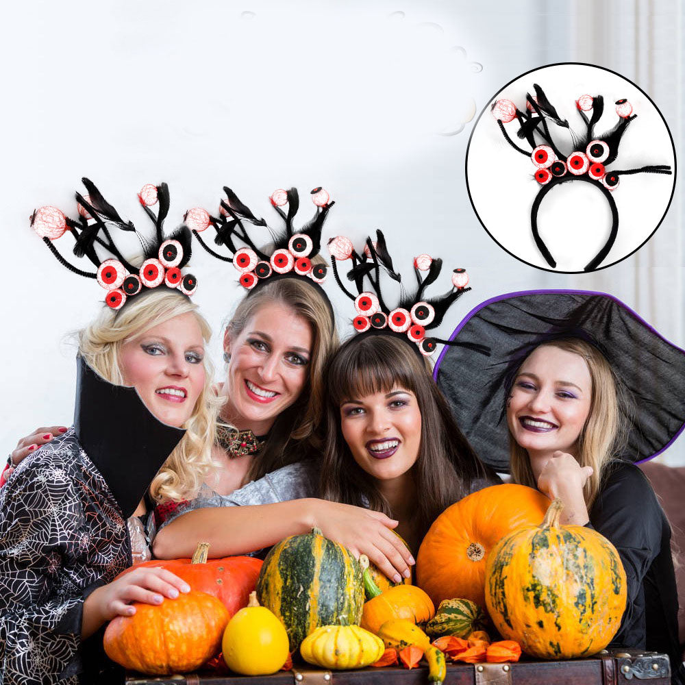 Children's Halloween Eyeball Headband - Black