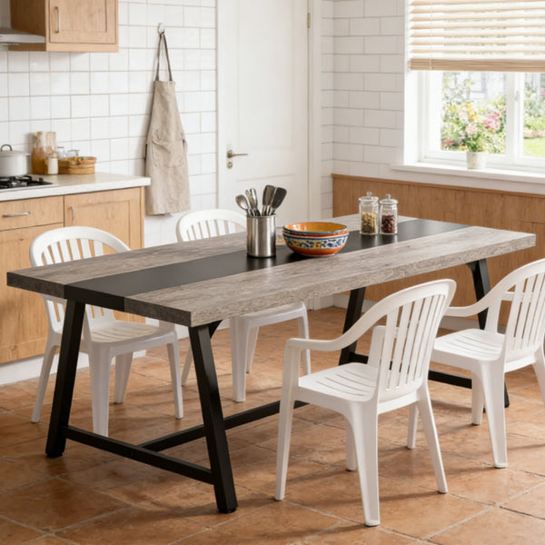 Spacious Rectangular Dining Table - Seats 6-8 People