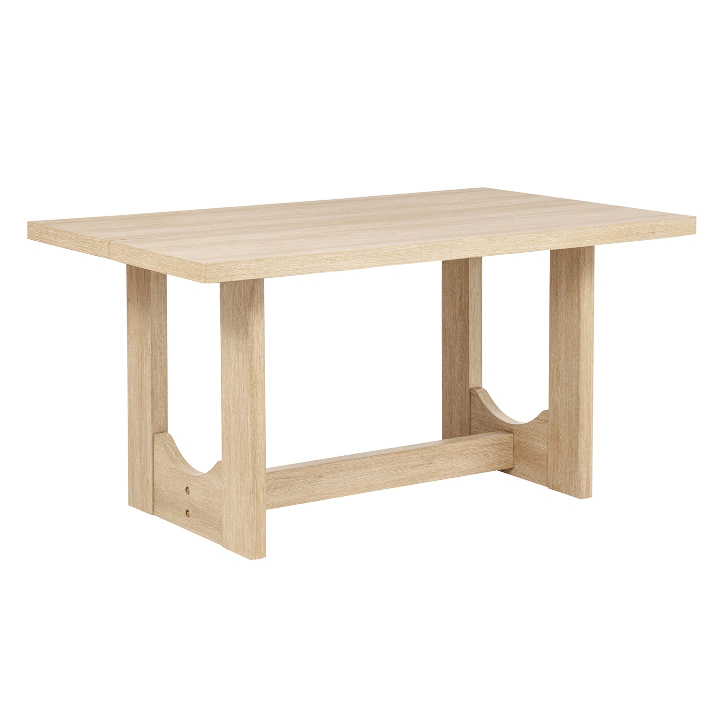 6-Piece Wooden Dining Table Set with Bench & Upholstered Chairs