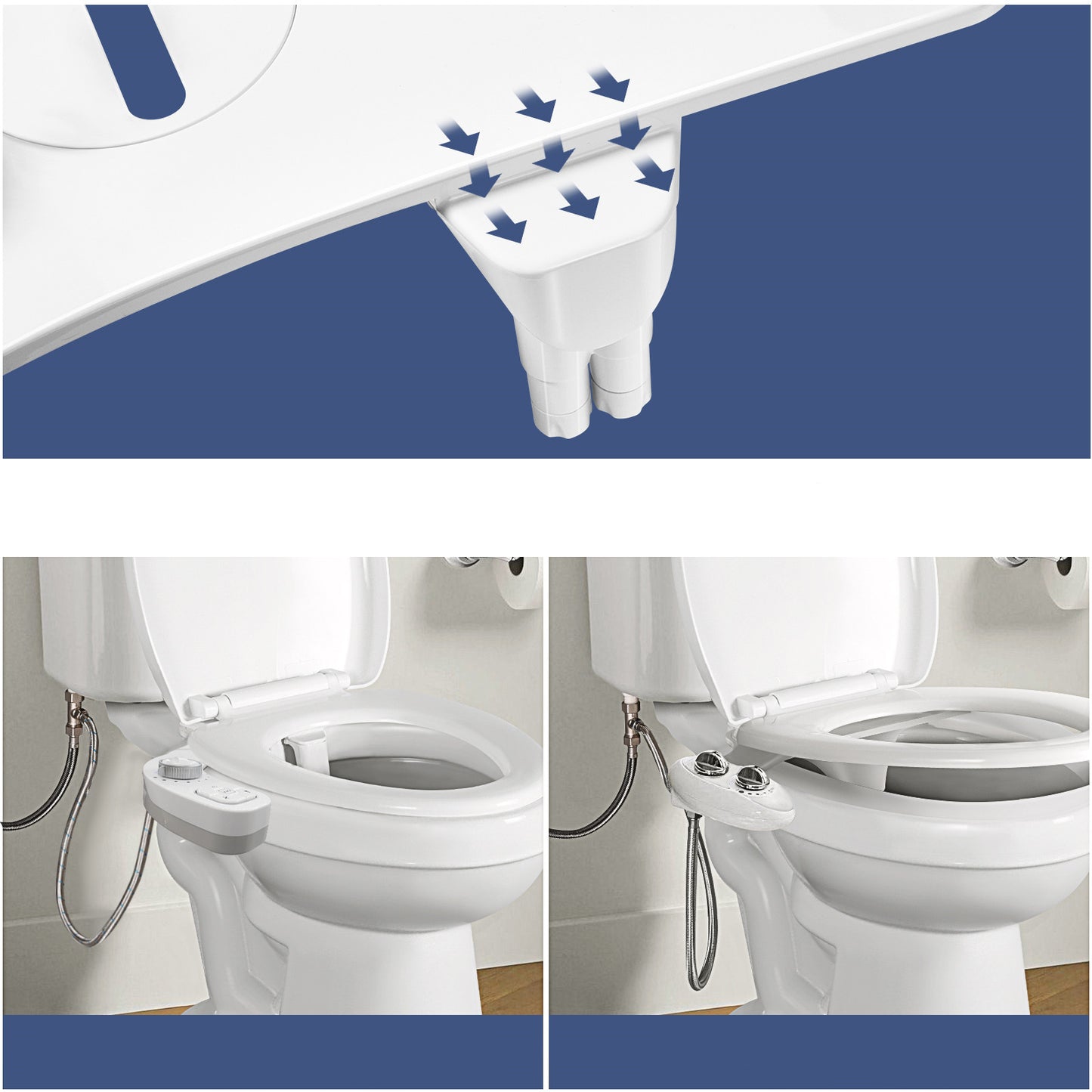 Electric Bidet Buttock Wash Toilet Attachment - Adjustable Water Pressure