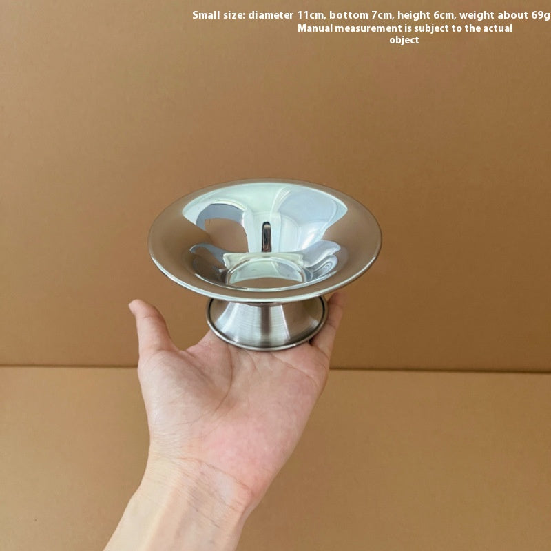 Stainless Steel Salad Bowl Ice Cream Cup Set - Modern Kitchen Storage