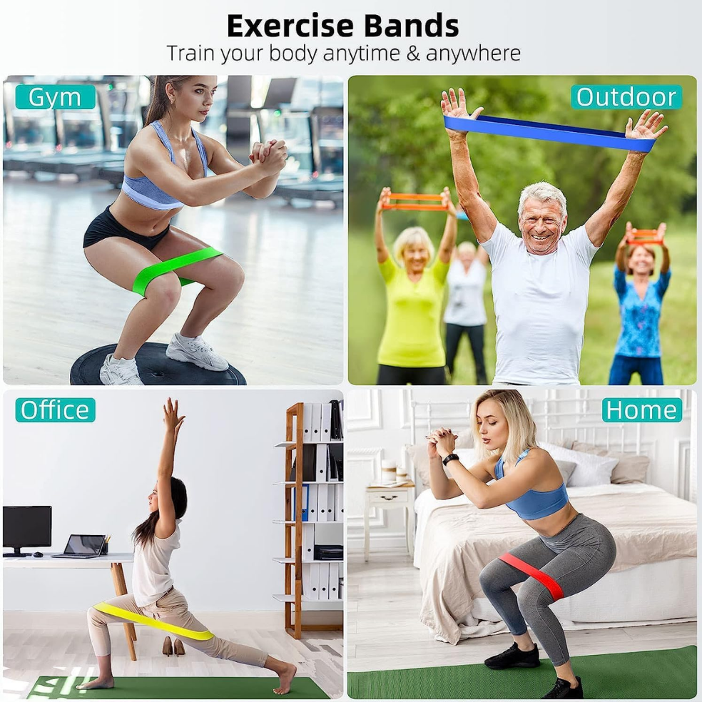 5-Pack Resistance Bands Set for Strength Training & Yoga