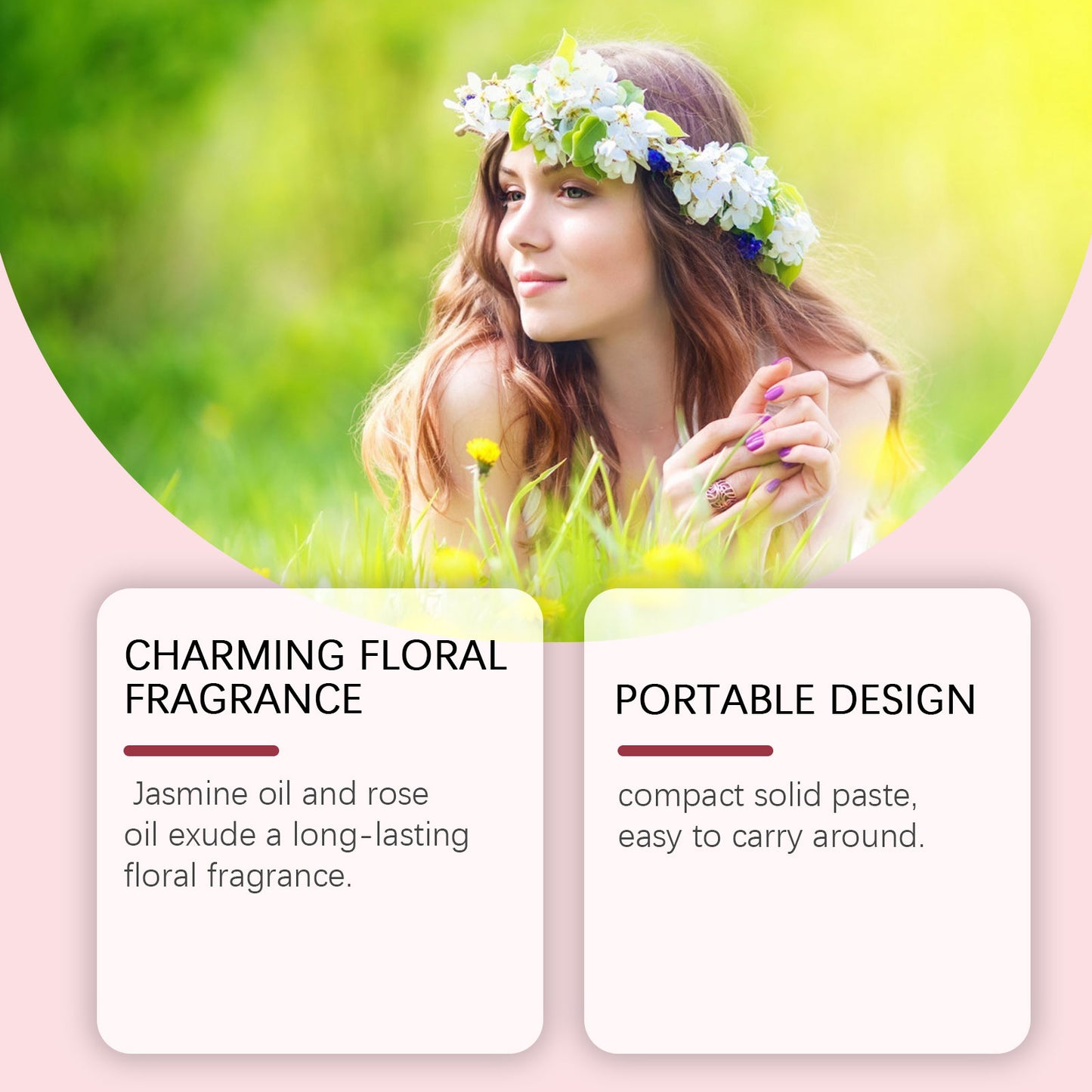 Floral Solid Perfume Balm - Long Lasting Portable Fragrance for Women