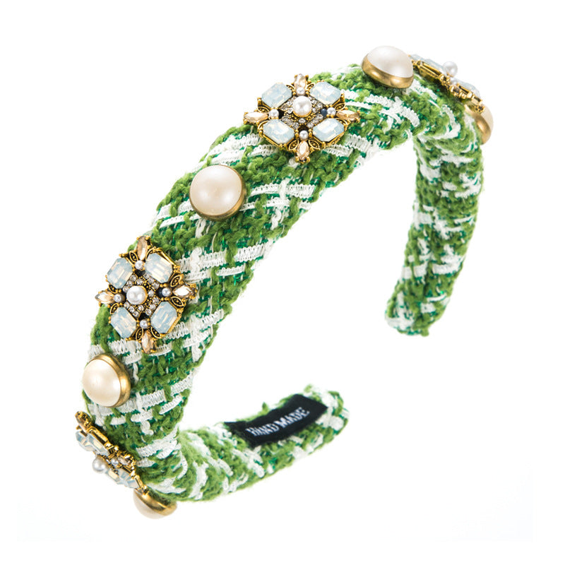 Colorful Glass Pearl Headband - Multiple Colors