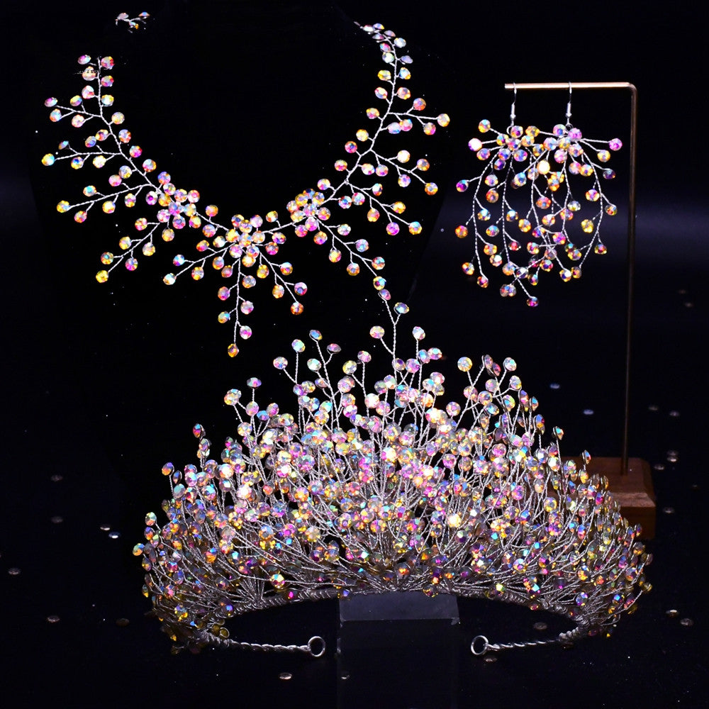 Bridal Wedding Tiara Crown Headpiece with Crystals for Bridal Hair Accessories