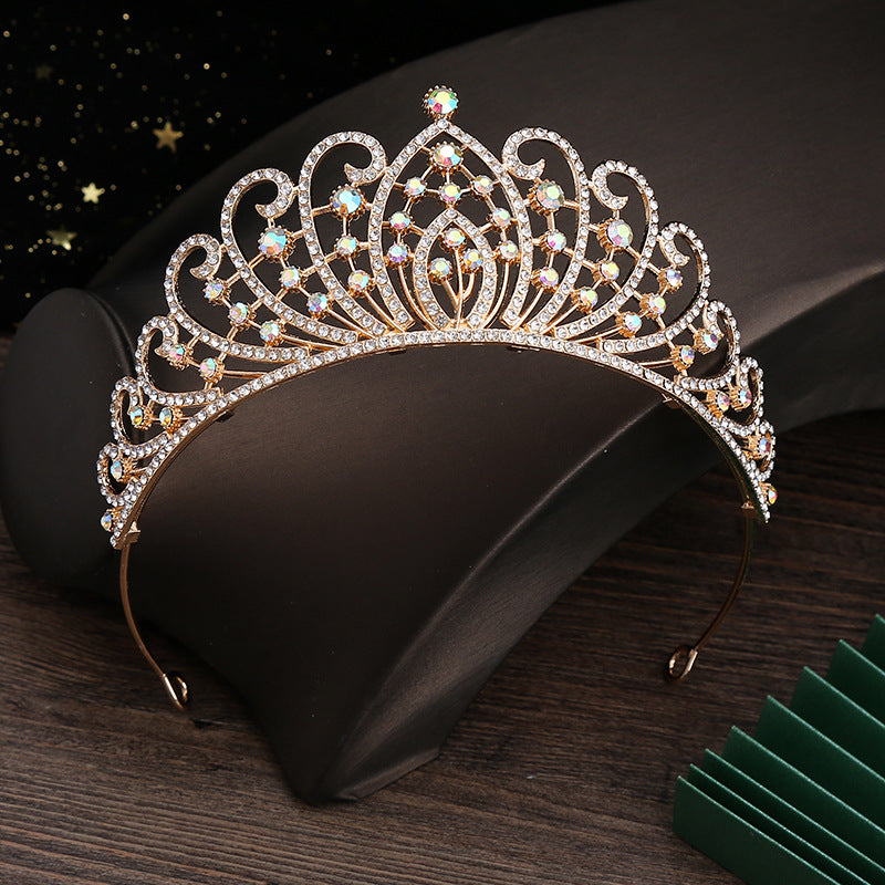 Alloy Rhinestone Crown Headband - Multiple Colors