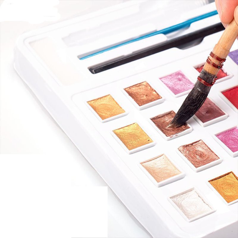 Metallic Gouache Paint Set for Nail Art & Watercolor